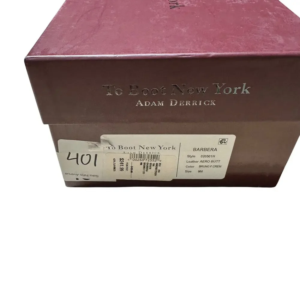 To Boot New York Barbera Brown Leather Sneaker Men's Size 9 New In Box